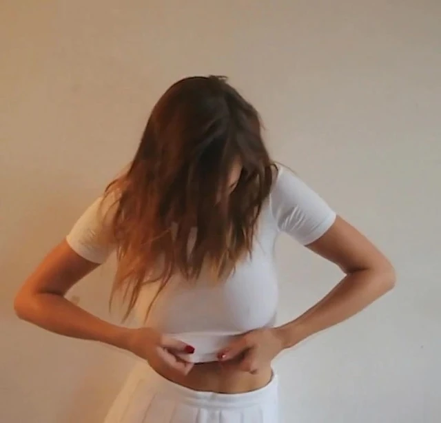 white shirt flashing boobs
