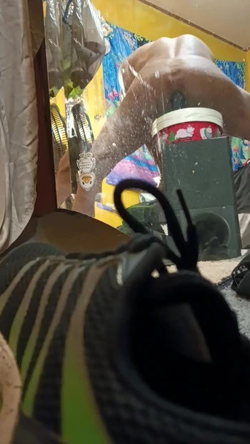 Riding my 11"black dildo