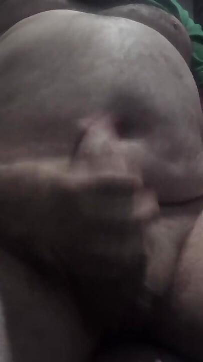 Handsome Mature Chubby with Big Fat Cock Masturbating Until I Cum a Lot in the Foreground for You Comments