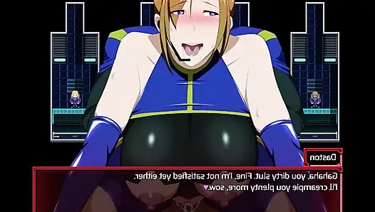 Petugas wanita solgante dengan baju besi pengen banget nyepong kontol besar pria tua bdsm sampai telan sperma
