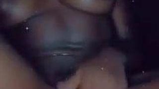 Horny African teen with nice big tits