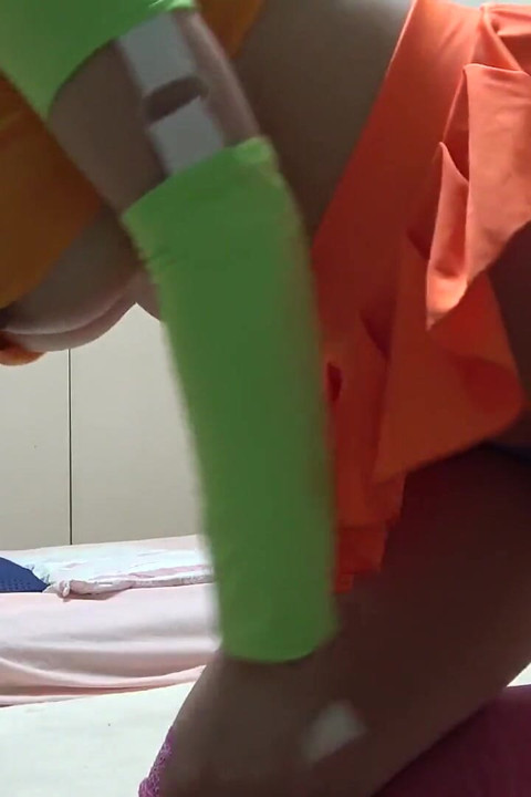 Natural Boobs in Small T-shirt, Mini Skirt Legs and Thighs, Thong G String Wedgie Ass, Busty Japanese Maid Sexy Room Cleaning