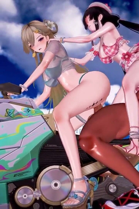 Wuthering Waves - Chisa y Lynae, la puta cabalgata se convierte en una gangbang con vergas negras - Animaciones Hentai 3D