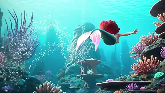 Sensual Mature Ariel Explores Her Magical Underwater Grotto With Long Human Legs And Graceful Poses In Fantasy