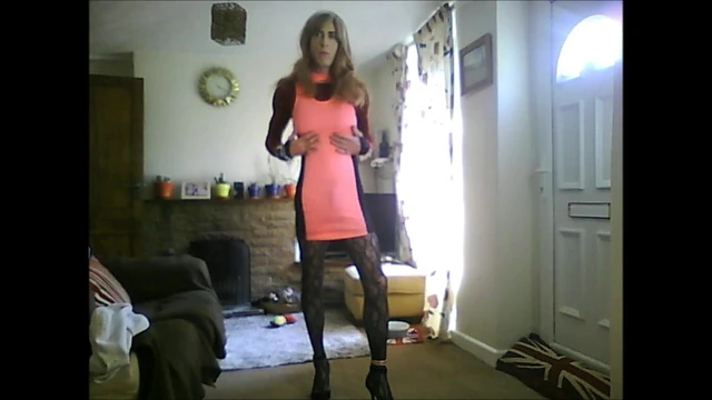 crossdresser in pink