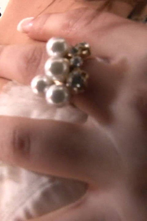 Cute teen in stockings gets naked on the bed