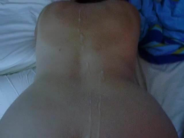 From behind and finishing on her ass