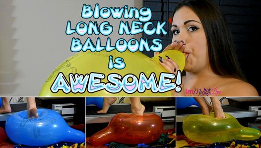 Dmuchanie balonów z długą szyją jest niesamowite - immeganlive