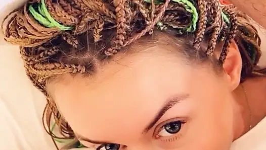 Cutie woke up with a thick cock in her throat