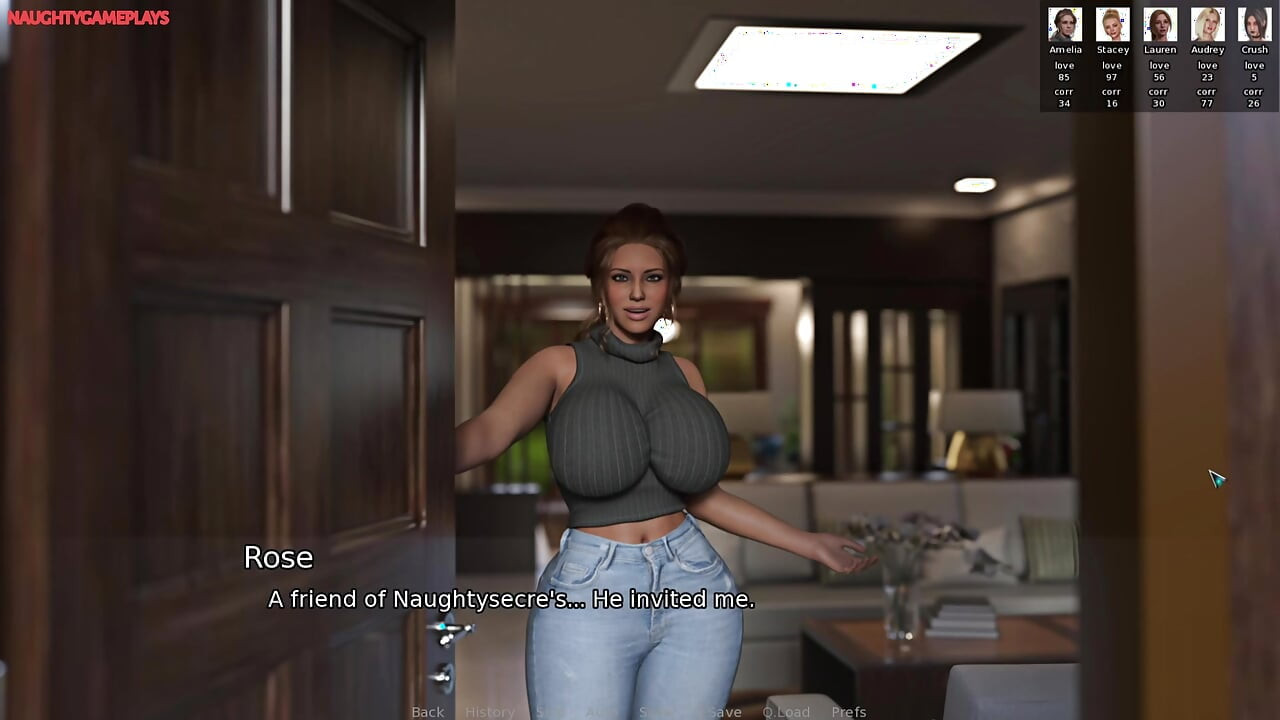 Mollige goth mit riesigen möpsen spielt mit heißer bBW MILf vermieterin - blacked house 10 3D porno-spiel