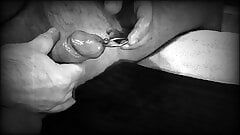 Cock Urethral Multiple Sounding and Dilator Insert and Stuffing. Black & White. Great audiotrack