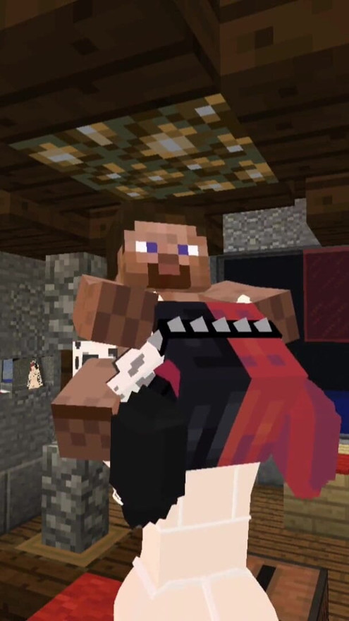 Minecraft Jenny Mod Fapcraft - Ellie, a Goth dommy mommy with a cow bikini and tasty milkers | Clip 1