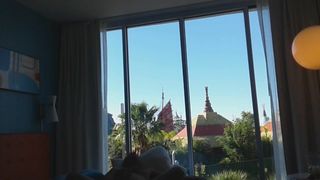 Powerful Solo Orgasm in Theme Park Hotel