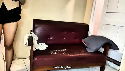 Schöner doggystyle-tanz von einem 18+ malaysischen pfadfinderin für highschool-mädchen