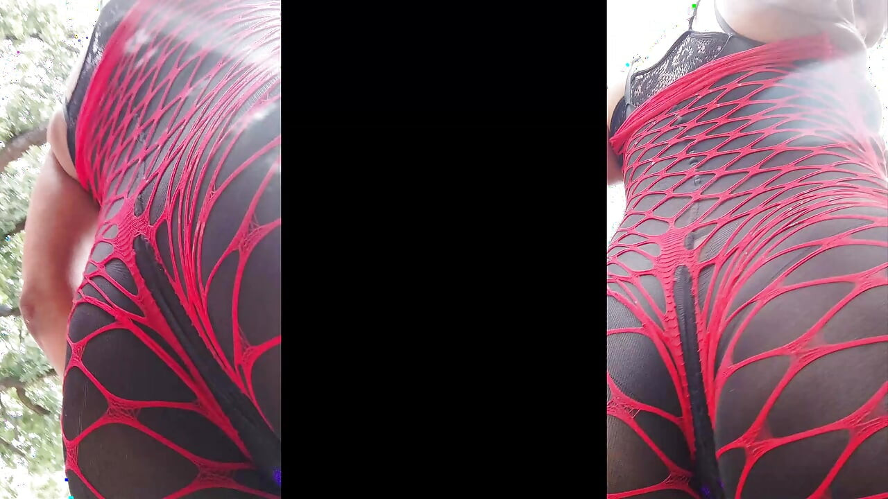 Red Webbed Woman: TS KNKY Bee Becomes A Spider Woman And Goes On Patrol