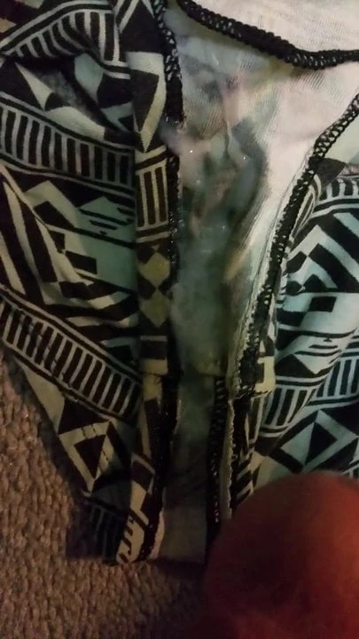 Cumshot on panties