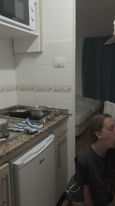 Step Daughter Cooks Dinner With Step Dad, Things Get Saucy And Start To Sizzle In The Kitchen | Clip 1