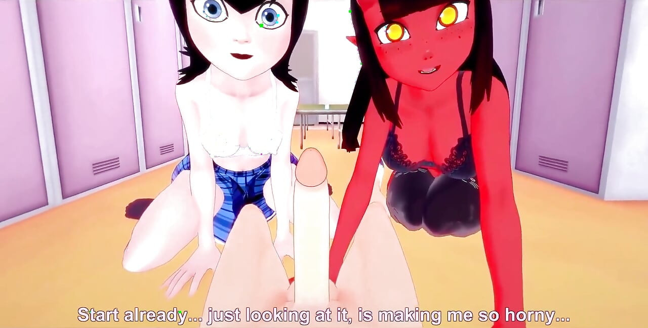Meru the Succubus & Mavis Dracula in the Lockers Room