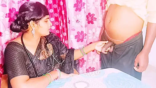 Индийский секс-доктор трахает пациентку с большим хуем Телугу грязно говорит
