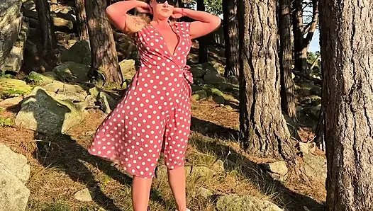 Girl Can't Hold Her Pee and Desperately Pissing Outdoor Compilation