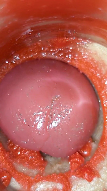 大量の精子を絶頂します。優れた内蔵カメラ。4Kの | クリップ 1