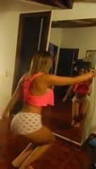 Hot latin girl dancing