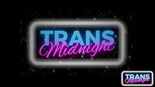 Black Guy and Trans Jade Dragon, Small Cock, Dark Room