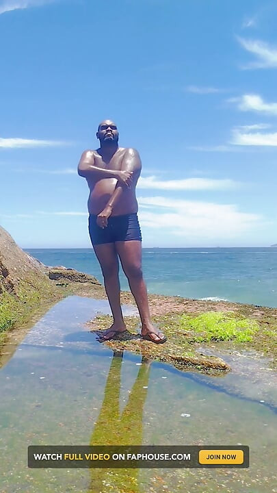 Mempamerkan badan besar saya di Rio de Janeiro