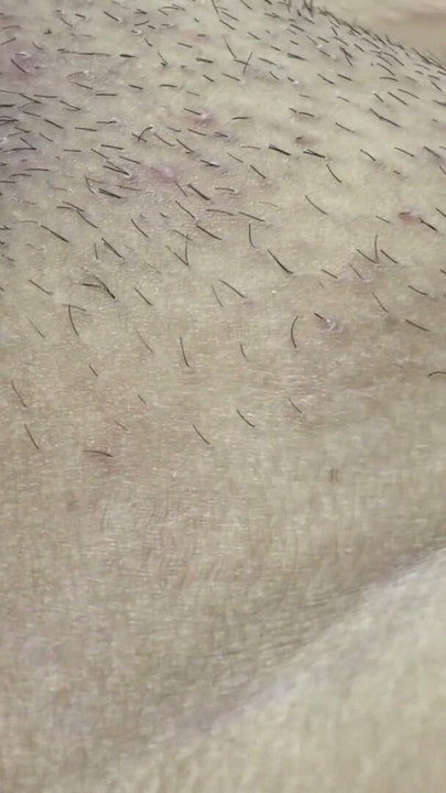 shaves her delicious delicious pussy | Clip 1
