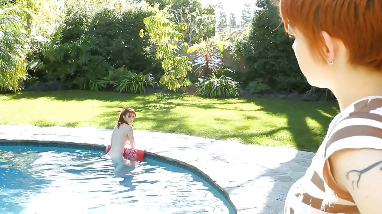 Redheads on the Patio - Pale Skin, Wet Fingers and Nobody Next Door