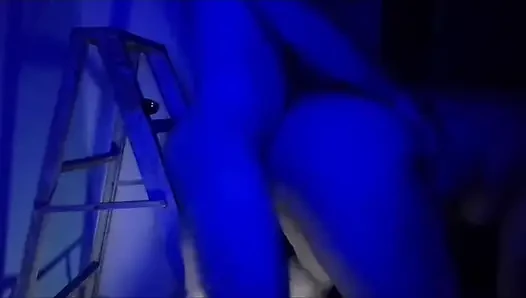 Latina BBW gets caught on the stairs and has hard standing sex - Sara Ros xxx