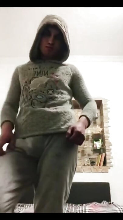 Femboy in Baby Pajamas Plays with an Intimate Toy Before Going to Bed