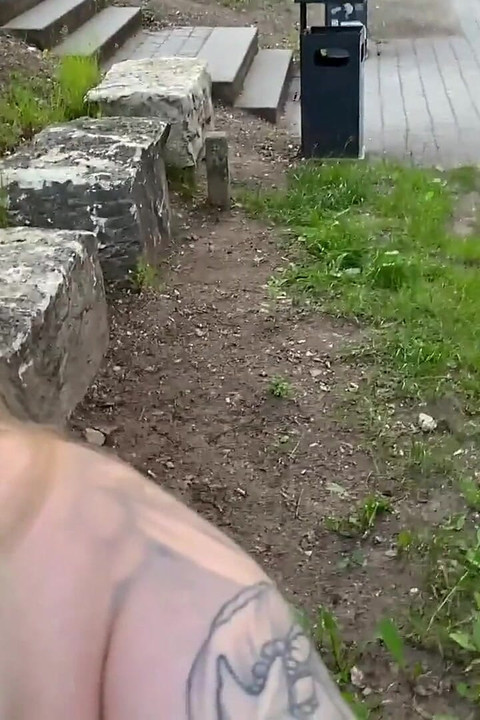 Blonde Student Gets Her Wet Holes Fucked Outdoors for the First Time Until the Hot Cumshot Gets on Her Small Boobs