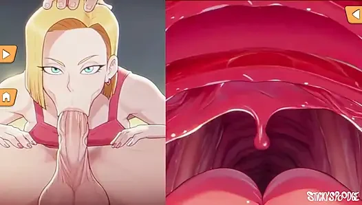 Android 18 Gears Deep - Идеальный минет от Android 18