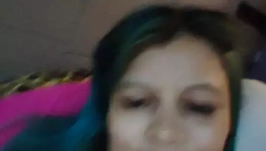 Lusi masturbates in front of other men on webcam while her spouse