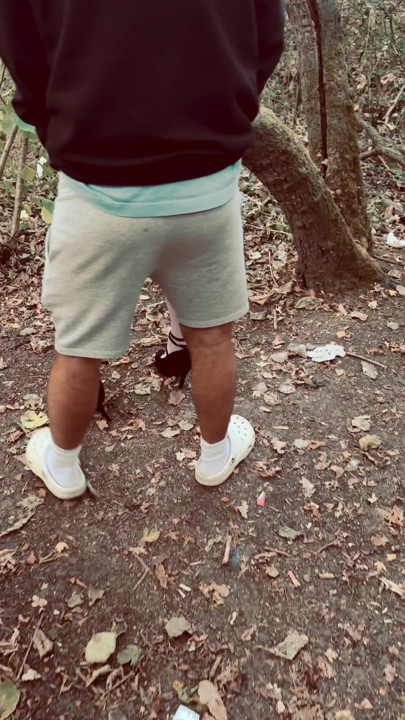 Trip to the woods, new white dress and satin panties