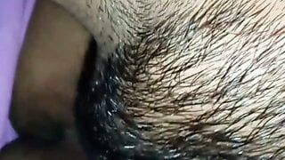 First time licking the pussy of my shy Indian wife