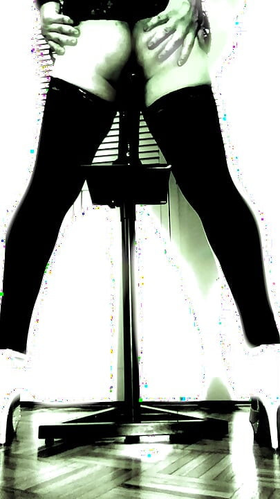 Brazilian Sissy Slut Impaled on 15" Monster Black Cock