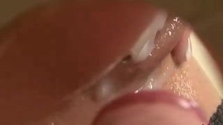 Hungry pussy lips tasting the gloryhole