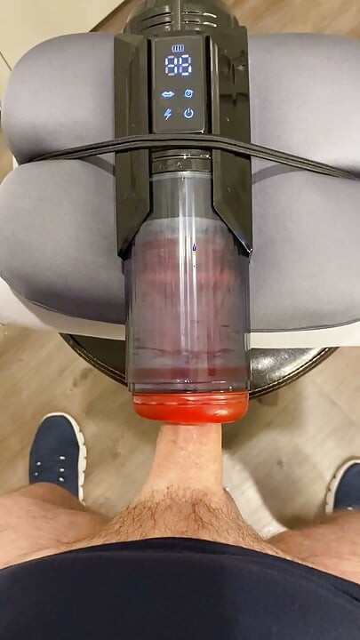 Gatling Toy Review and POV Demo with Three Cumshots!