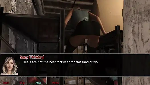 The office wife #19 - Stevie cum all over Stacy's skirt.