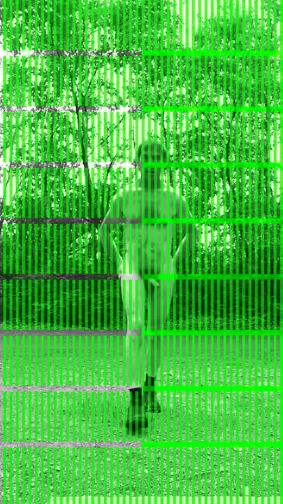 Walking naked outdoor