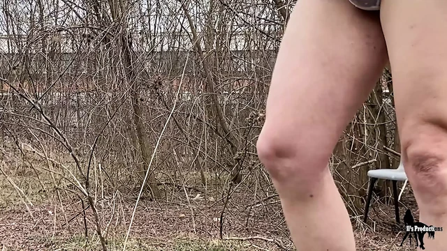 A naked whore outdoors