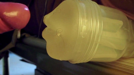 Cumshot in Fleshlight again (closeup)