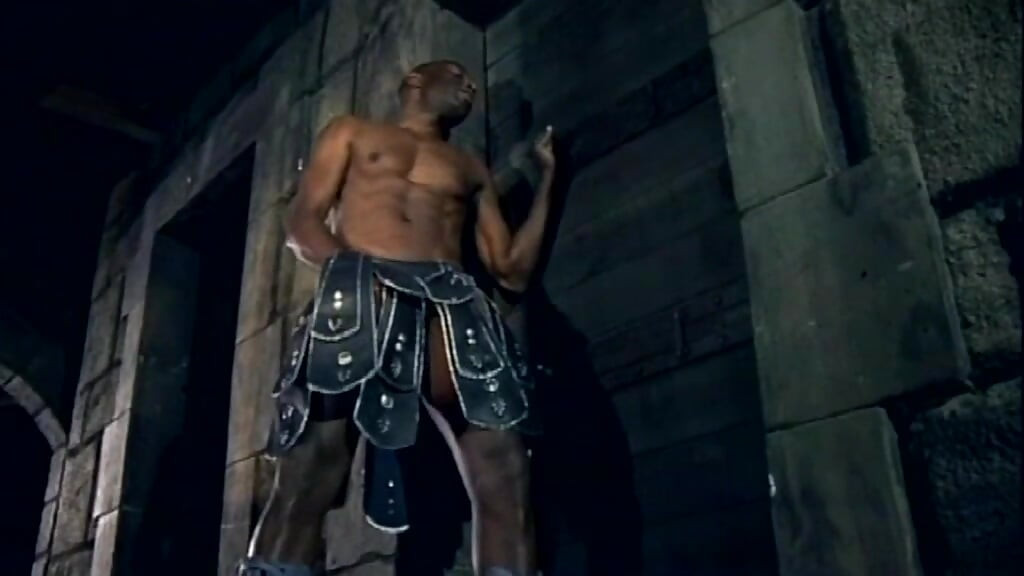 Young African Black Muscle Stud Strokes His BBC Solo and