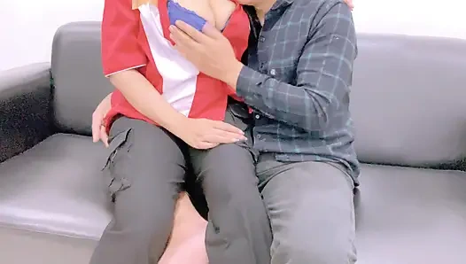 Ajak cewek berseragam kerja di SPBU ke villa , ceweknya penurut