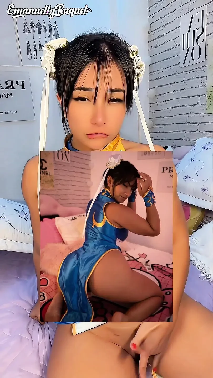 HOT CHUN LI COSPLAY EMANUELLY RAQUEL TEASING WITH HER BIG BRAZILIAN ASS