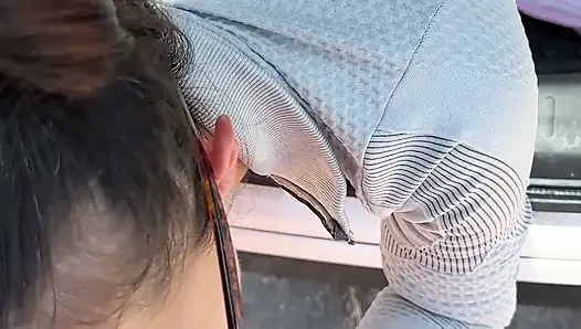 Mornign Fit in Public Finished with Quickie Fuck in Car Trunk