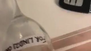 Lee spurts his cum in a wine glass for me