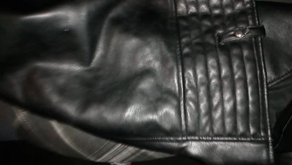 Leather biker jacket